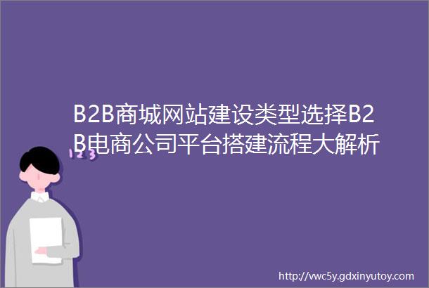 B2B商城网站建设类型选择B2B电商公司平台搭建流程大解析